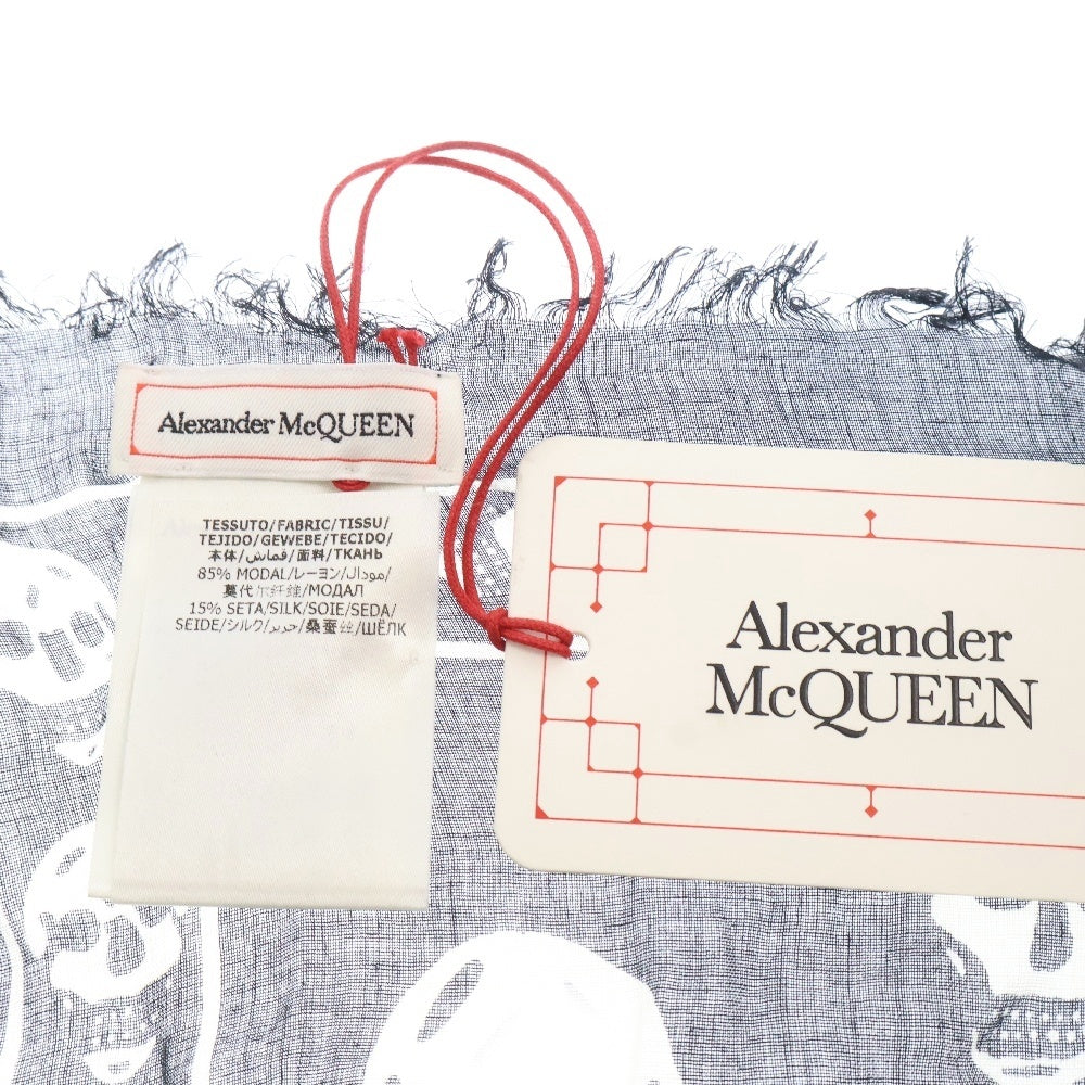 Alexander McQueen(アレキサンダーマックイーン) バイカースカル スカーフ ブラック 557717 4943Q