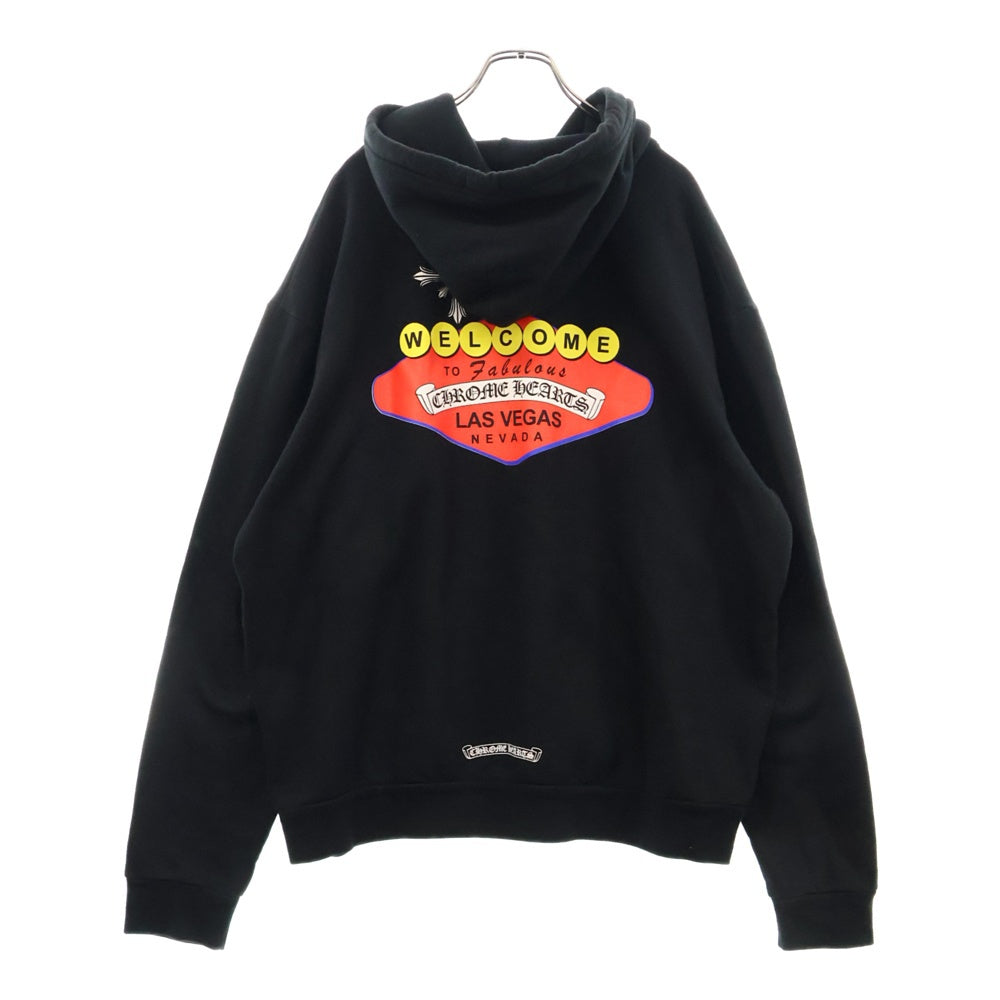 CHROME HEARTS(クロムハーツ) Las Vegas Limited SWTSHRT PLVR ラスベガスリミテッド バックプリント プルオーバーパーカー ブラック