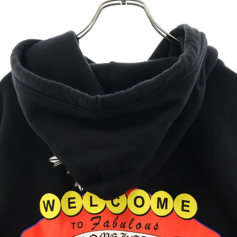 CHROME HEARTS(クロムハーツ) Las Vegas Limited SWTSHRT PLVR ラスベガスリミテッド バックプリント プルオーバーパーカー ブラック