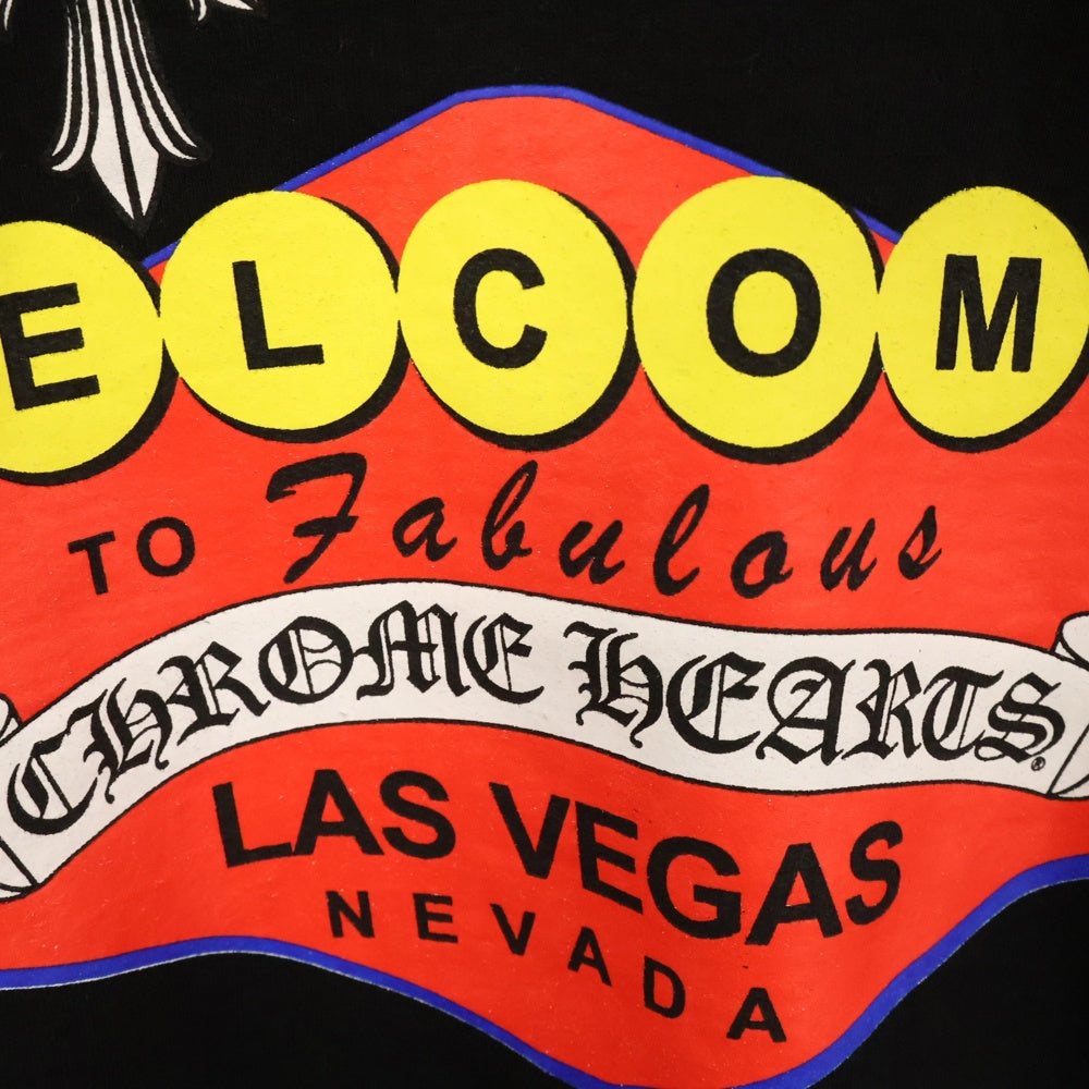 CHROME HEARTS(クロムハーツ) Las Vegas Limited SWTSHRT PLVR ラスベガスリミテッド バックプリント プルオーバーパーカー ブラック