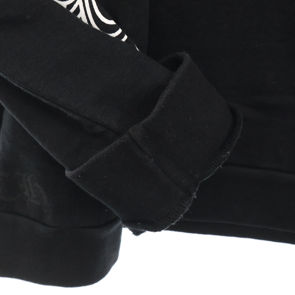 CHROME HEARTS(クロムハーツ) Horseshoe Crewneck Sweatshirt アームフローラルホースシュープリント クルーネックスウェットトレーナー ブラック