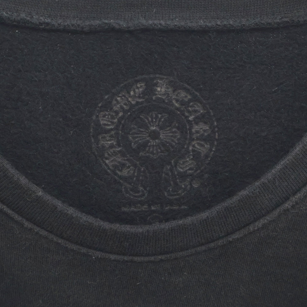 CHROME HEARTS(クロムハーツ) Horseshoe Crewneck Sweatshirt アームフローラルホースシュープリント クルーネックスウェットトレーナー ブラック