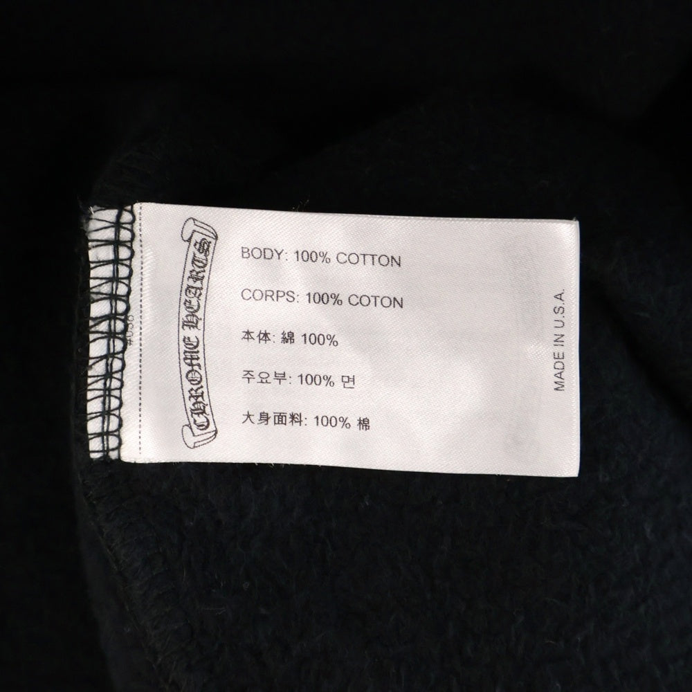 CHROME HEARTS(クロムハーツ) Horseshoe Crewneck Sweatshirt アームフローラルホースシュープリント クルーネックスウェットトレーナー ブラック