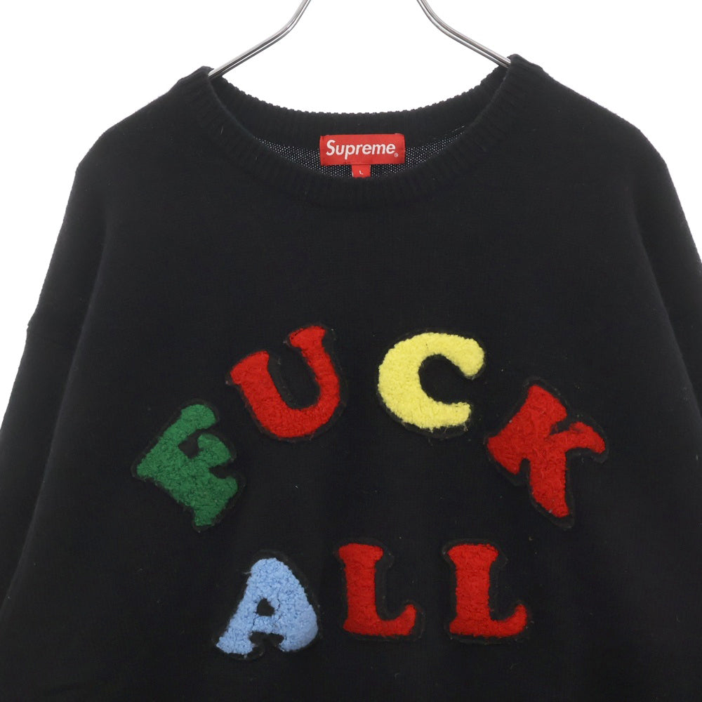 SUPREME(シュプリーム) 21SS Jamie Reid Fuck All Sweater ジェイミーリード ニットセーター ブラック