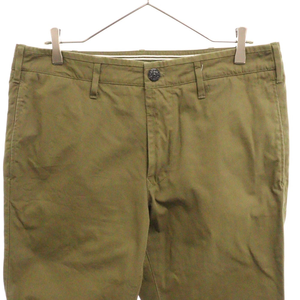 STONE ISLAND(ストーンアイランド) コットン ナイロン チノパンツ トラウザーパンツ カーキ741580106
