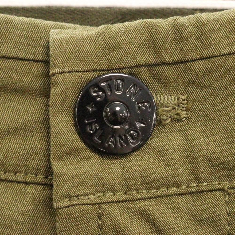 STONE ISLAND(ストーンアイランド) コットン ナイロン チノパンツ トラウザーパンツ カーキ741580106