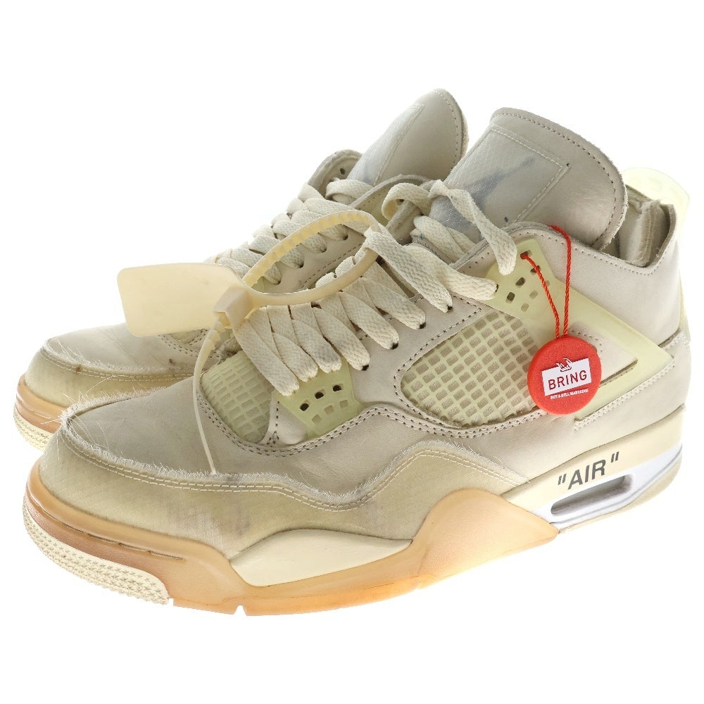 NIKE(ナイキ) × OFF-WHITE WMNS AIR JORDAN 4 SP SAIL オフホワイト エアジョーダン4 SP スニーカー セイル アイボリー US10.5/27.5cm アイボリー CV9388-100