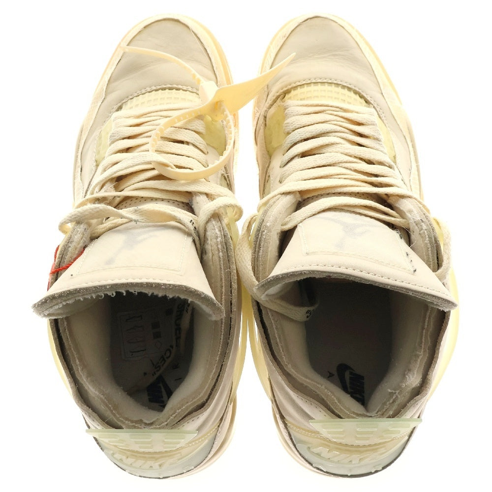 NIKE(ナイキ) × OFF-WHITE WMNS AIR JORDAN 4 SP SAIL オフホワイト エアジョーダン4 SP スニーカー セイル アイボリー US10.5/27.5cm アイボリー CV9388-100