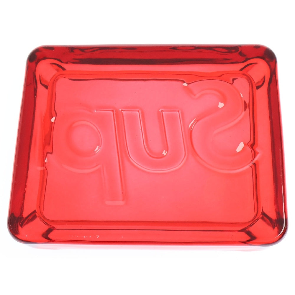 SUPREME(シュプリーム) Debossed Glass Ashtray デボスド グラス アッシュトレイ 灰皿 レッド