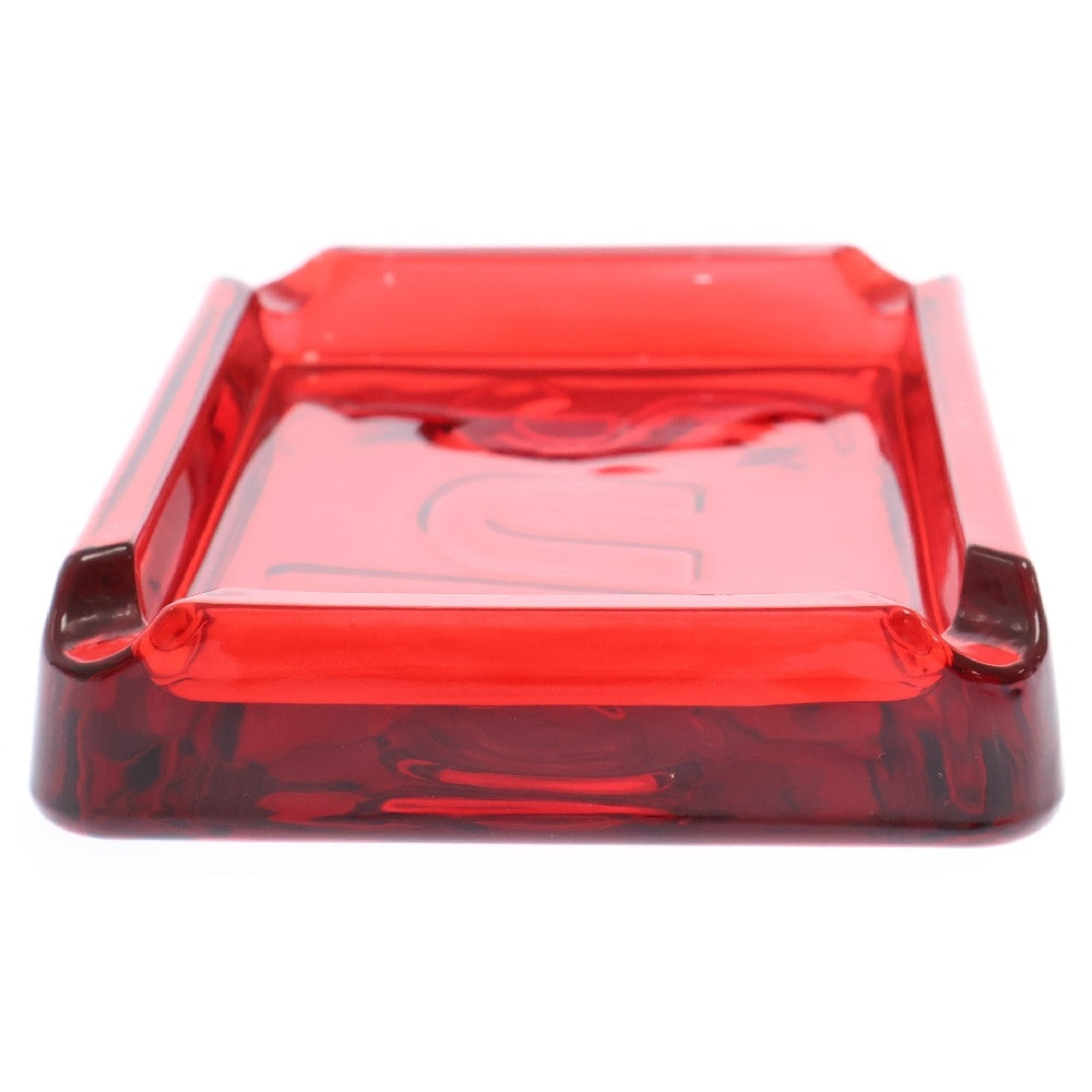 SUPREME(シュプリーム) Debossed Glass Ashtray デボスド グラス アッシュトレイ 灰皿 レッド