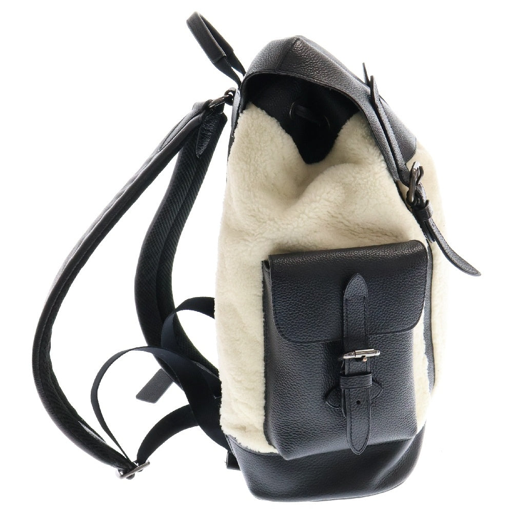 COACH(コーチ) ボア レザー リュックサック バックパック ブラック/ホワイト レディース H2021-01241