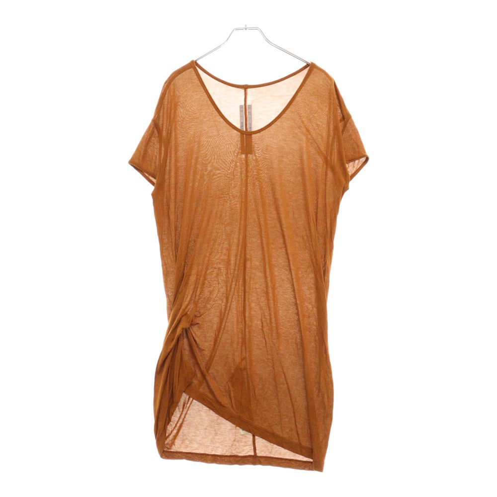 Rick Owens(リックオウエンス) HIKED 半袖Tシャツ カットソー レディース ブラウン RP01D2206-JS