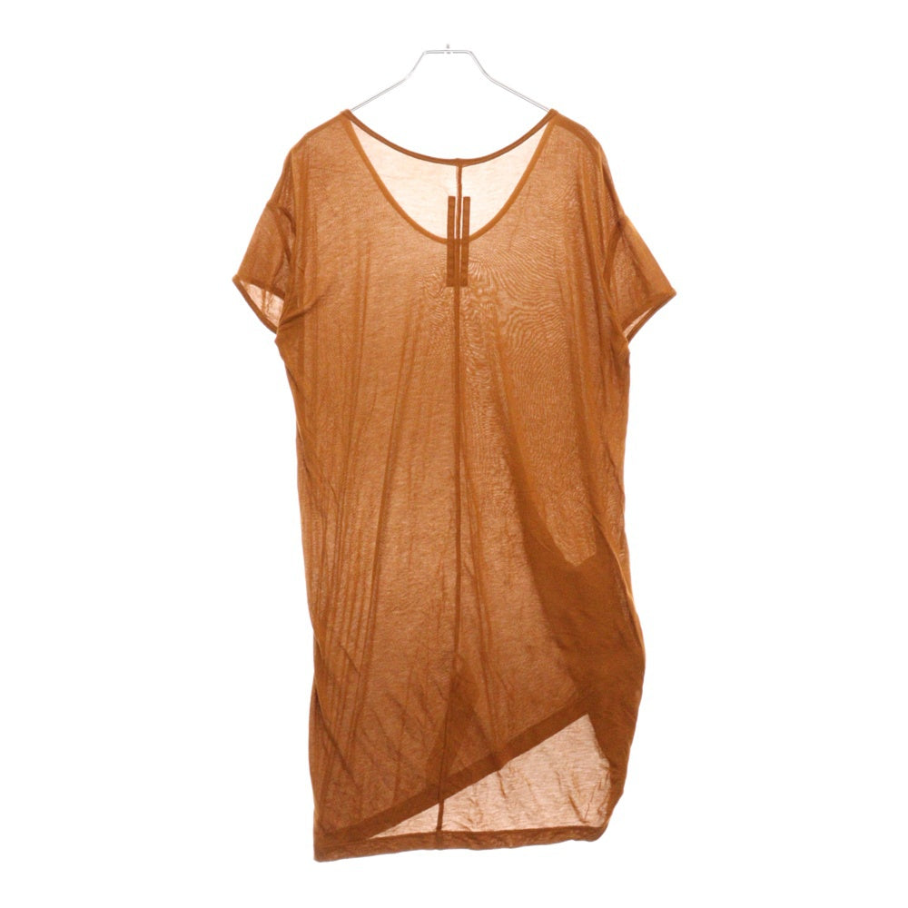 Rick Owens(リックオウエンス) HIKED 半袖Tシャツ カットソー レディース ブラウン RP01D2206-JS