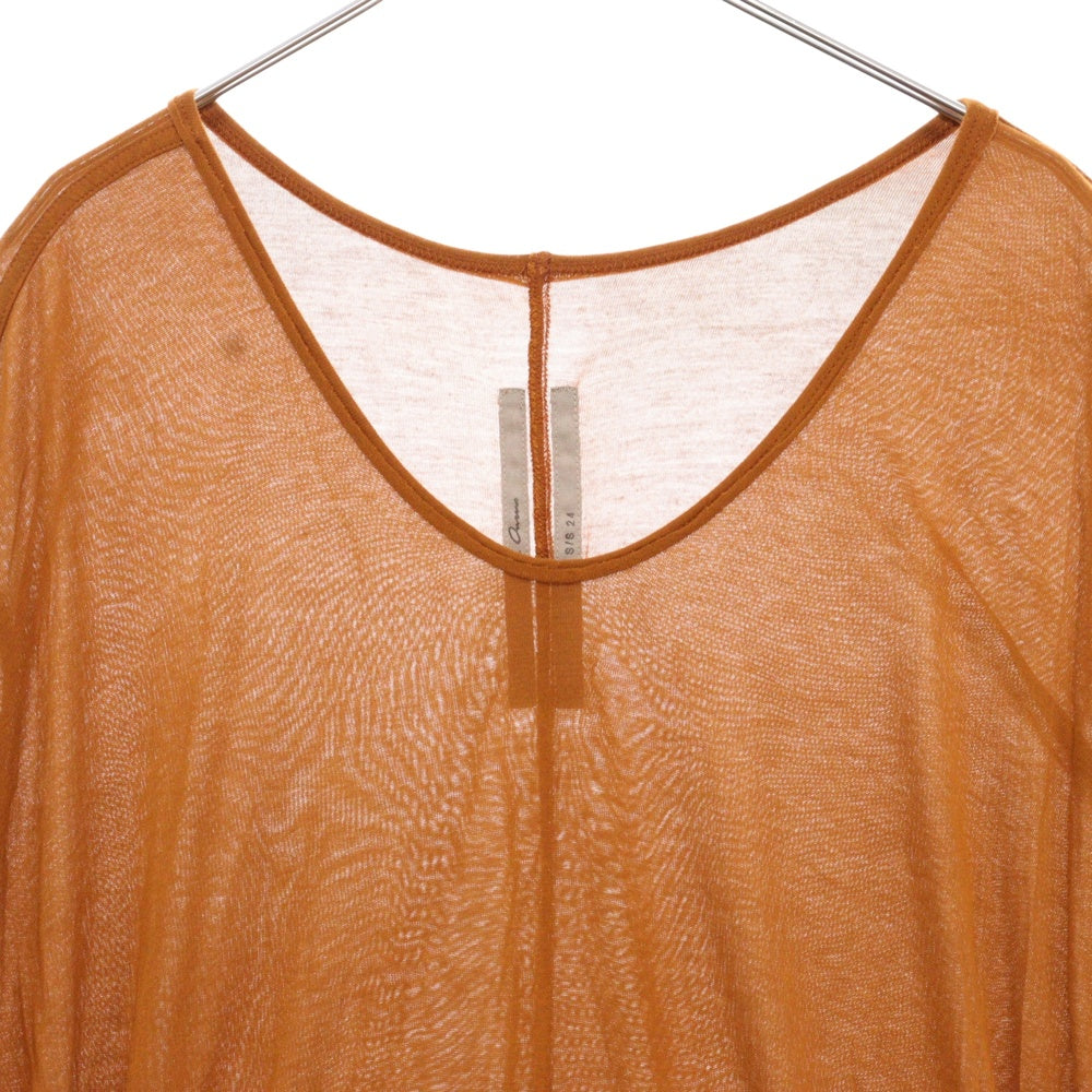 Rick Owens(リックオウエンス) HIKED 半袖Tシャツ カットソー レディース ブラウン RP01D2206-JS