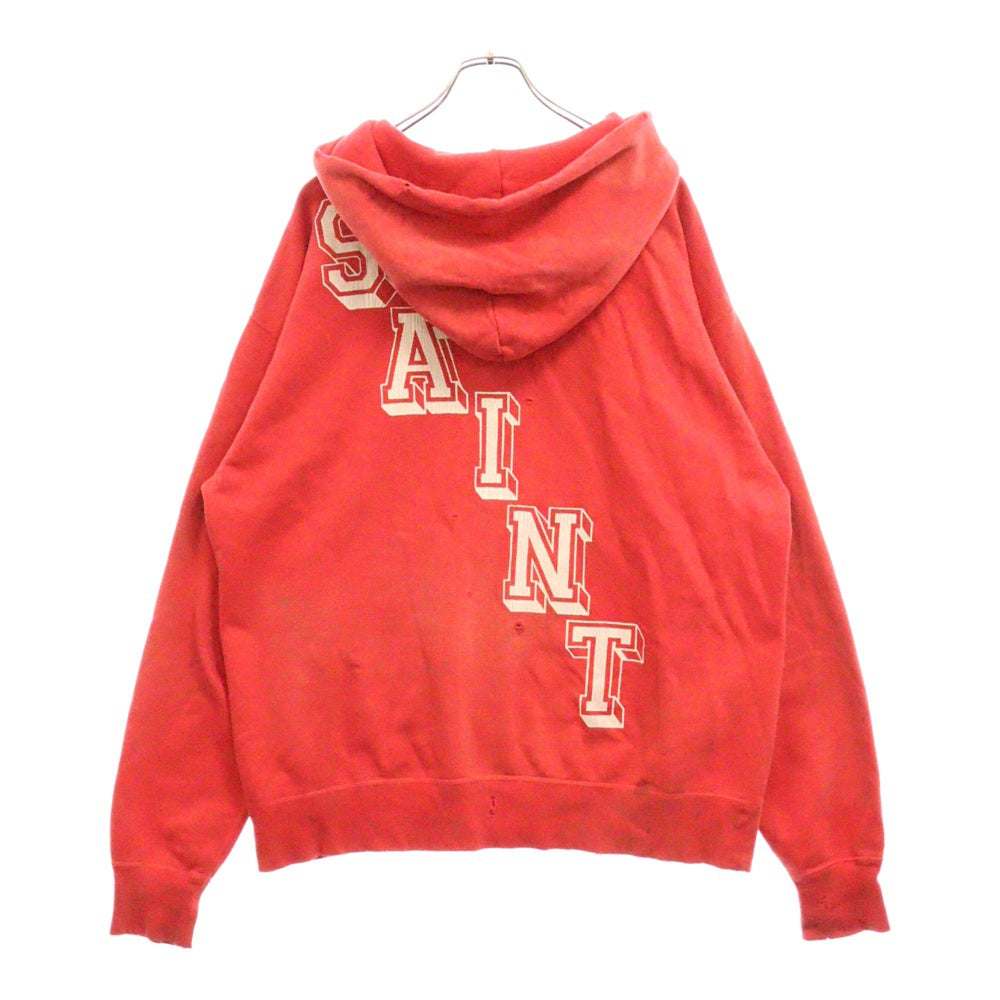 SAINT MICHAEL(セントマイケル) 22SS ANGEL Hoodie エンジェル プリント プルオーバー スウェット パーカー レッド SM-S22-0000-042