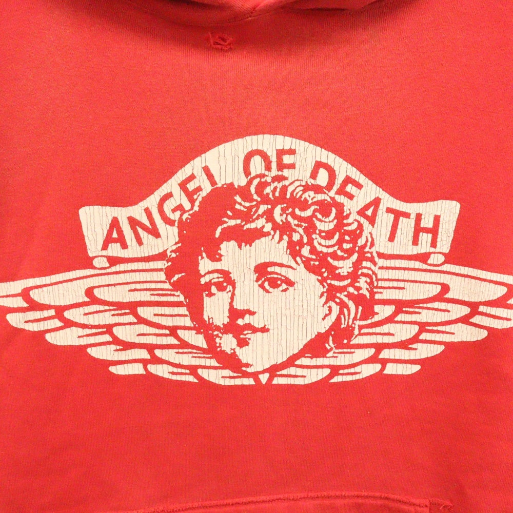 SAINT MICHAEL(セントマイケル) 22SS ANGEL Hoodie エンジェル プリント プルオーバー スウェット パーカー レッド SM-S22-0000-042