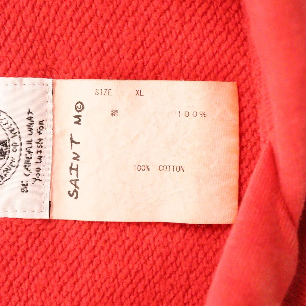 SAINT MICHAEL(セントマイケル) 22SS ANGEL Hoodie エンジェル プリント プルオーバー スウェット パーカー レッド SM-S22-0000-042