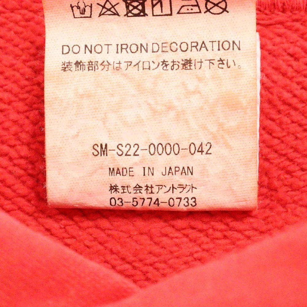 SAINT MICHAEL(セントマイケル) 22SS ANGEL Hoodie エンジェル プリント プルオーバー スウェット パーカー レッド SM-S22-0000-042
