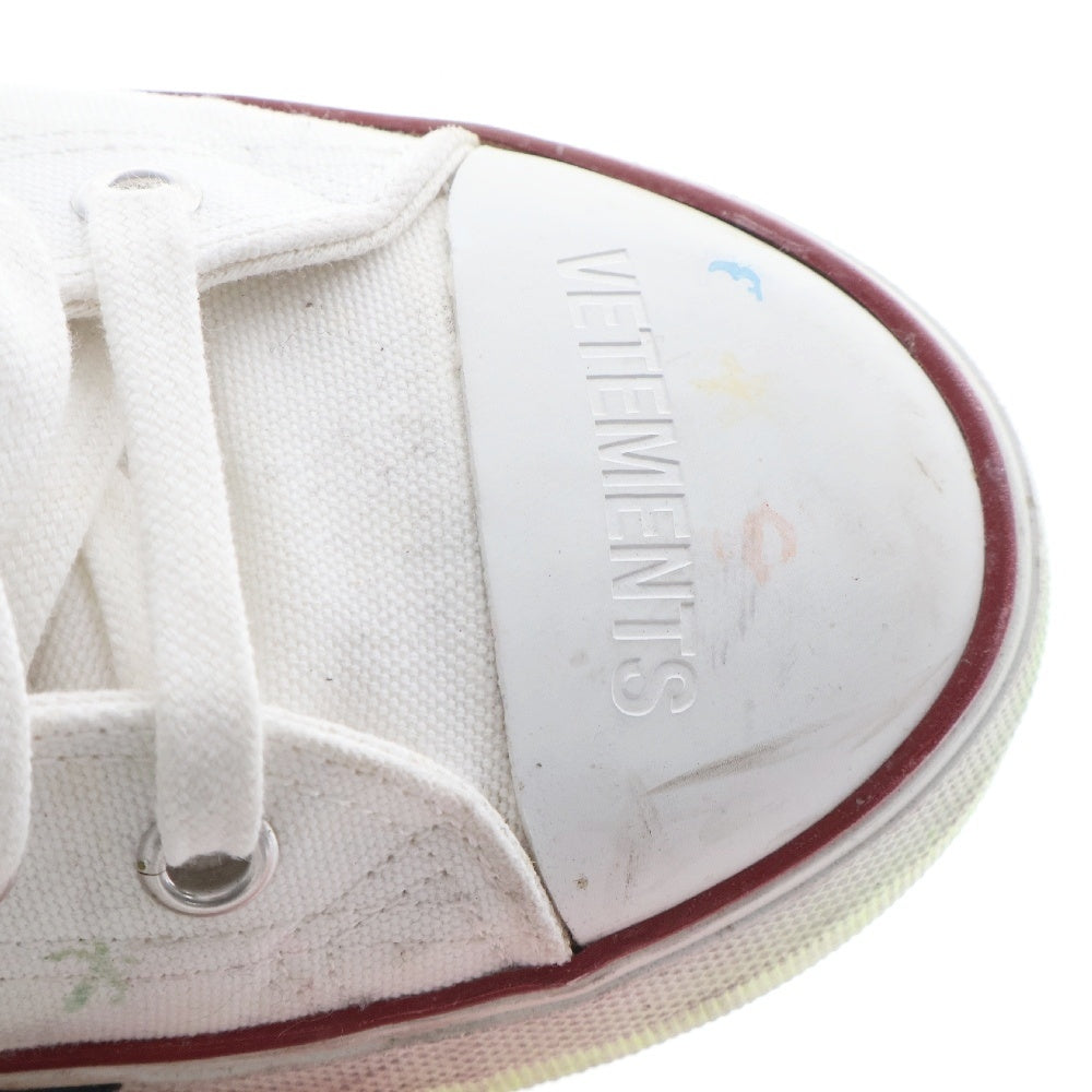 VETEMENTS(ヴェトモン) 20SS Classic High Tops Hardcore Happiness ハイカットスニーカー ホワイト 42