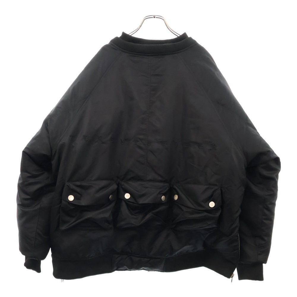 T.C.R BY TOUCHER(ティー.シー.アール バイ トゥシェ) MA-1 PADDED BOMBER JACKET ジップデザイン ジップアップ ボンバージャケット ブラック