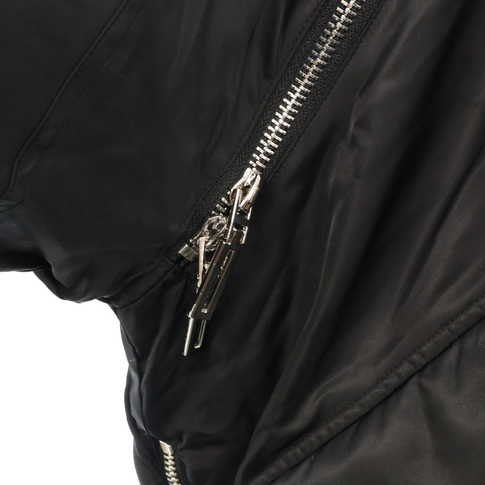 T.C.R BY TOUCHER(ティー.シー.アール バイ トゥシェ) MA-1 PADDED BOMBER JACKET ジップデザイン ジップアップ ボンバージャケット ブラック