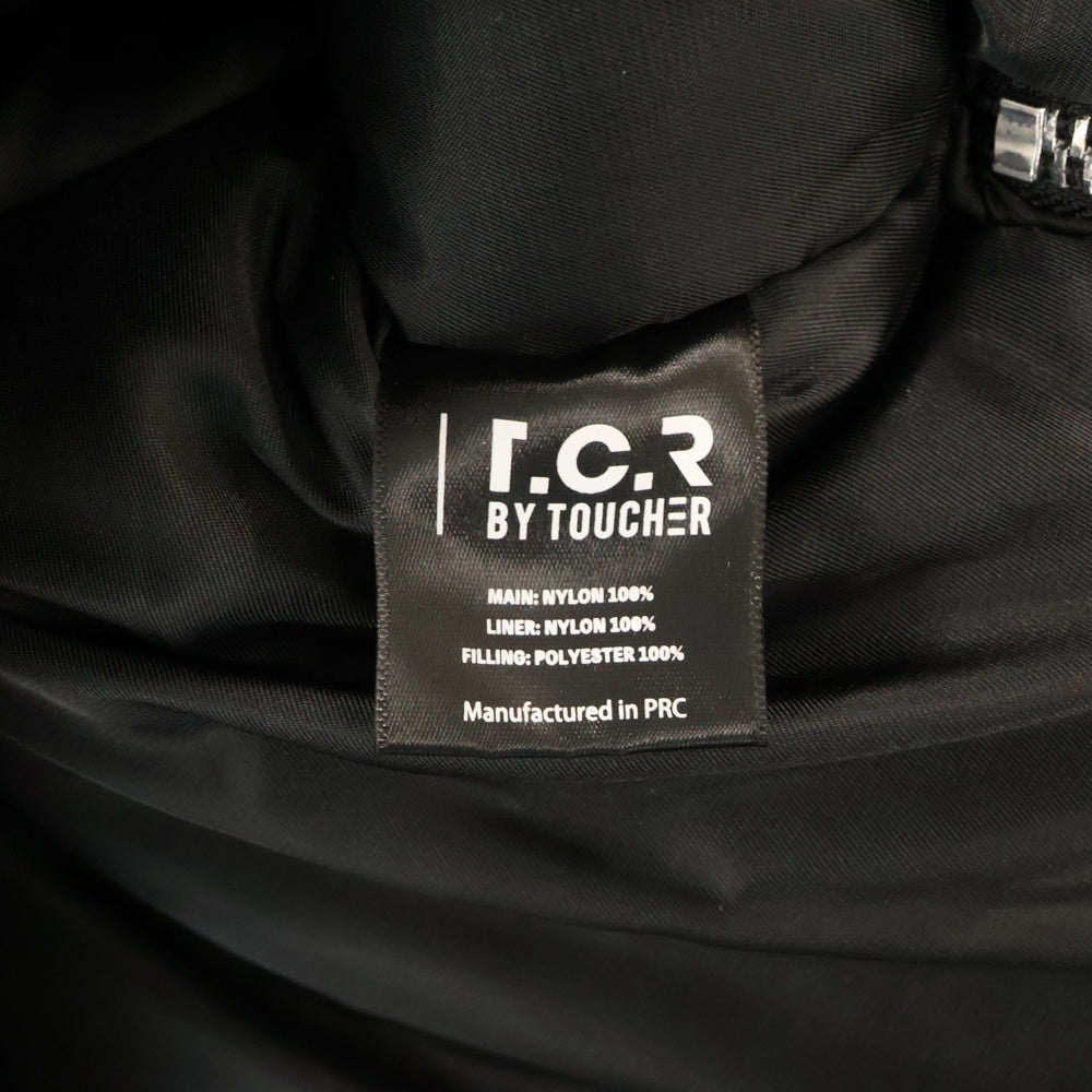 T.C.R BY TOUCHER(ティー.シー.アール バイ トゥシェ) MA-1 PADDED BOMBER JACKET ジップデザイン ジップアップ ボンバージャケット ブラック