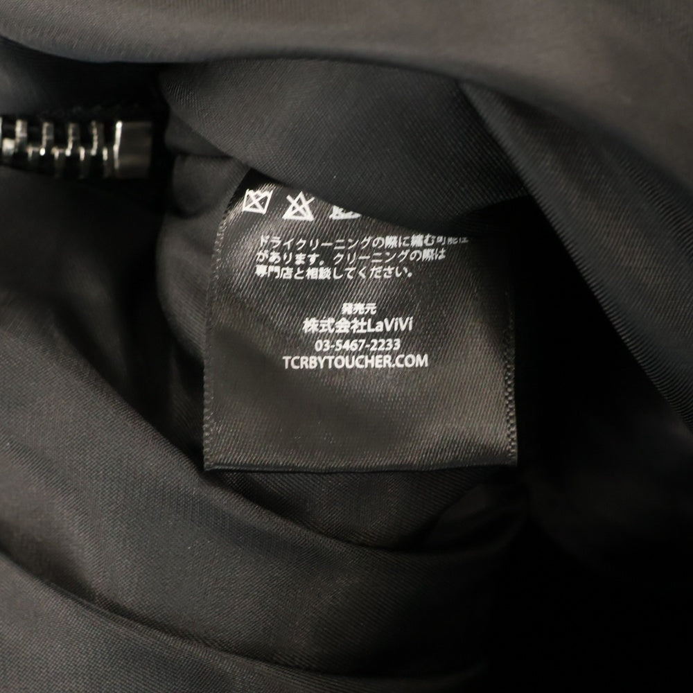 T.C.R BY TOUCHER(ティー.シー.アール バイ トゥシェ) MA-1 PADDED BOMBER JACKET ジップデザイン ジップアップ ボンバージャケット ブラック