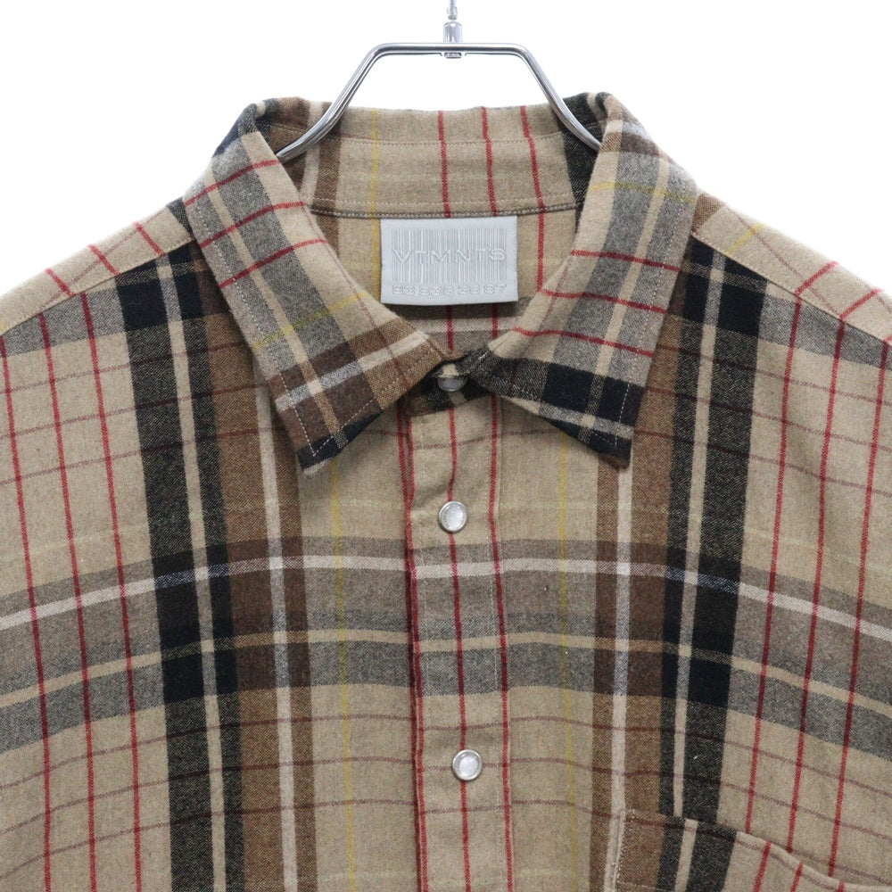 VETEMENTS(ヴェトモン) Paid-Check Long-Sleeve Shirt チェック柄 長袖シャツ ブラウン VL14SH750M