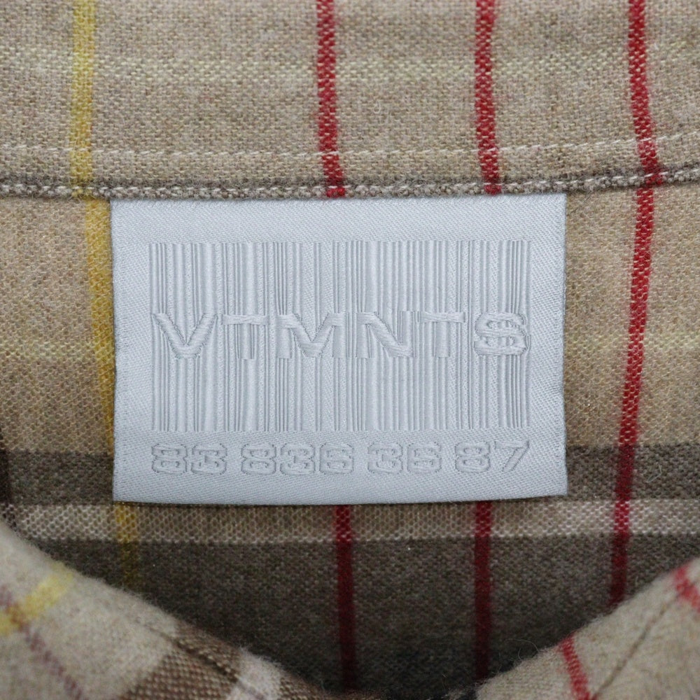 VETEMENTS(ヴェトモン) Paid-Check Long-Sleeve Shirt チェック柄 長袖シャツ ブラウン VL14SH750M