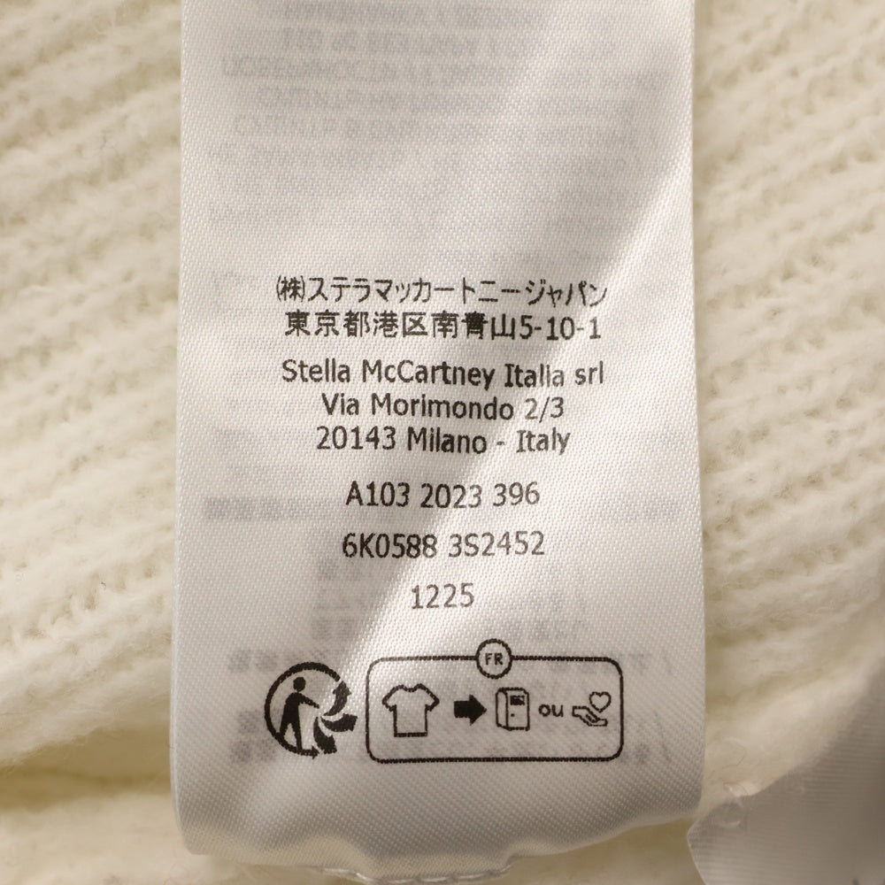 STELLA McCARTNEY(ステラマッカートニー) ラインデザイン ウールニットセーター 6K0588 3S2452 ブラック/ホワイト レディース