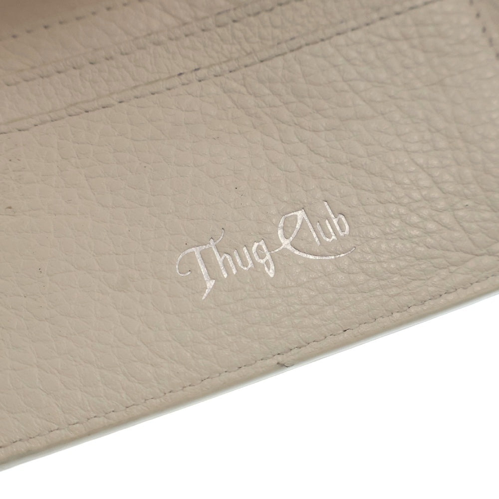 THUG CLUB(サグクラブ) Rock Wallet ロゴ レザーウォレット 財布 2つ折り ホワイト TC23AC0501