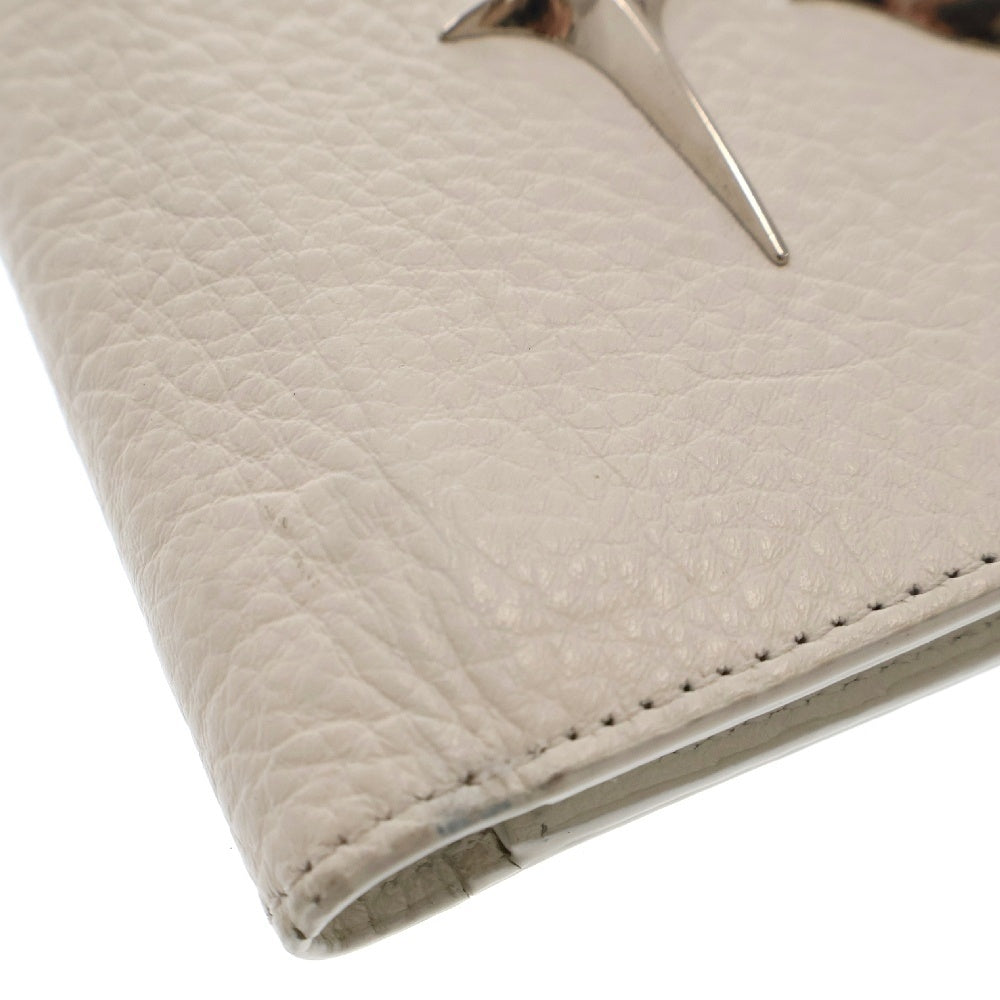 THUG CLUB(サグクラブ) Rock Wallet ロゴ レザーウォレット 財布 2つ折り ホワイト TC23AC0501