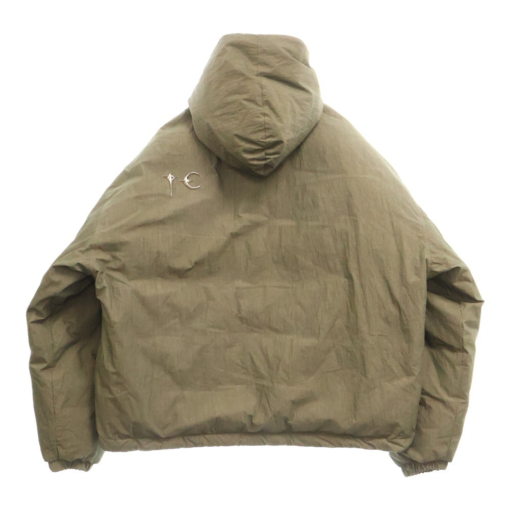THUG CLUB(サグクラブ) Armor Down Hoodie アーマーダウンフーディ カーキ TC24PA03
