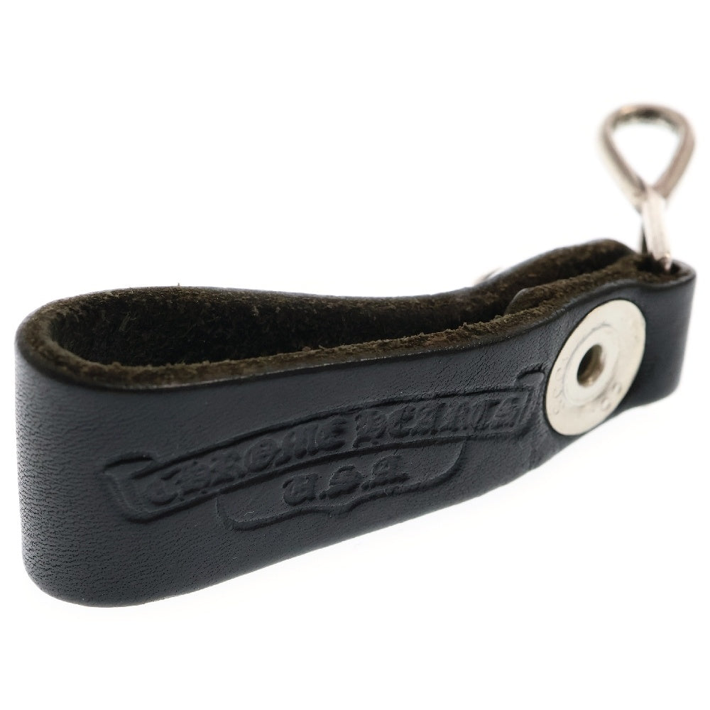 CHROME HEARTS(クロムハーツ) BELT LOOP ベルトループ BSフレアボタンレザーベルトループ ブラック/シルバー 国内ギャラあり
