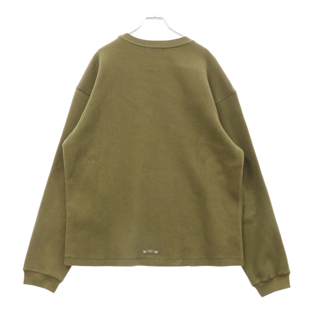 THUG CLUB(サグクラブ) CHOPPER SWEAT チョッパー ロゴ スタッズ装飾 スウェットトレーナー カーキ TC225TS1101