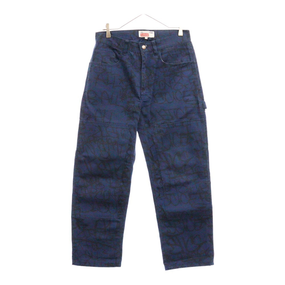 SUPREME(シュプリーム) 18AW ×COMME des GARCONS SHIRT Canvas Painter Pant シュプリーム×コムデギャルソン シャツ キャンバスペインターパンツ ブルー