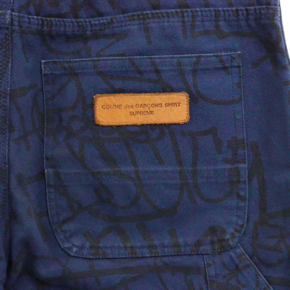 SUPREME(シュプリーム) 18AW ×COMME des GARCONS SHIRT Canvas Painter Pant シュプリーム×コムデギャルソン シャツ キャンバスペインターパンツ ブルー