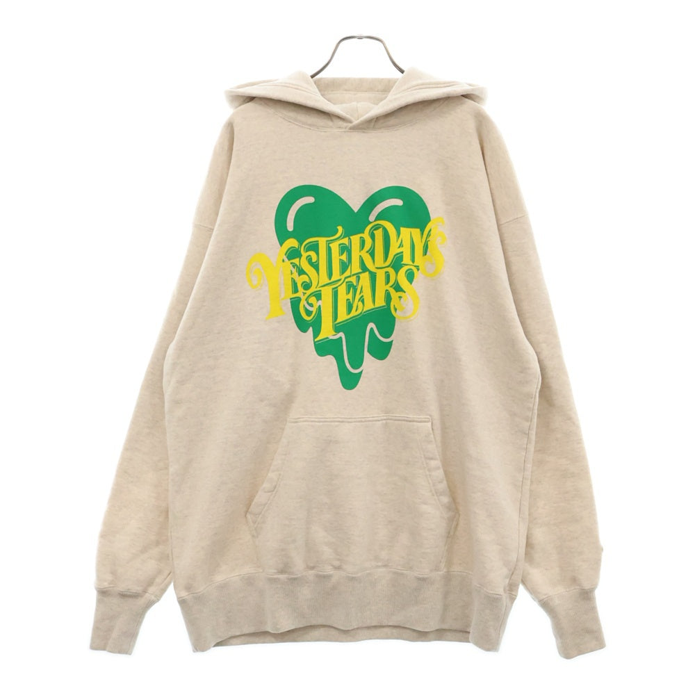 Emotionally Unavailable(エモーショナリー アンアヴェイラブル) YESTERDAY TEARS HOODIE スウェット プルオーバーパーカー グレー EU-YS1-0000-015