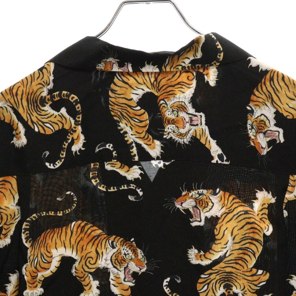 WACKO MARIA(ワコマリア) 20AW ×TIM LEHI HAWAIIAN SHIRT ティムリーハイ タイガープリント フロントポケット 半袖シャツ ブラック 20FWE-WMS-HI01