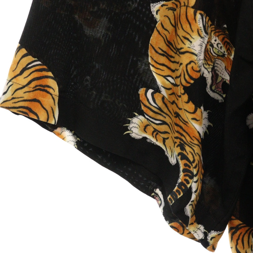 WACKO MARIA(ワコマリア) 20AW ×TIM LEHI HAWAIIAN SHIRT ティムリーハイ タイガープリント フロントポケット 半袖シャツ ブラック 20FWE-WMS-HI01