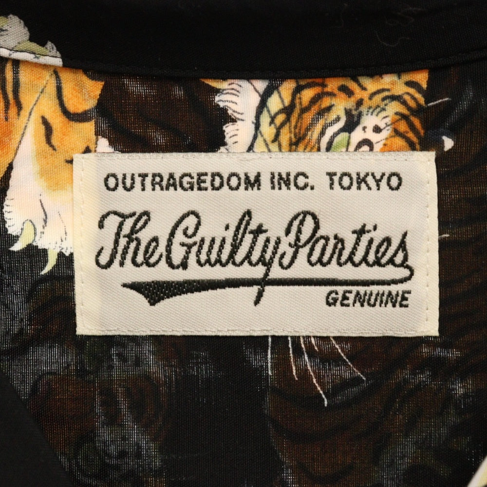 WACKO MARIA(ワコマリア) 20AW ×TIM LEHI HAWAIIAN SHIRT ティムリーハイ タイガープリント フロントポケット 半袖シャツ ブラック 20FWE-WMS-HI01
