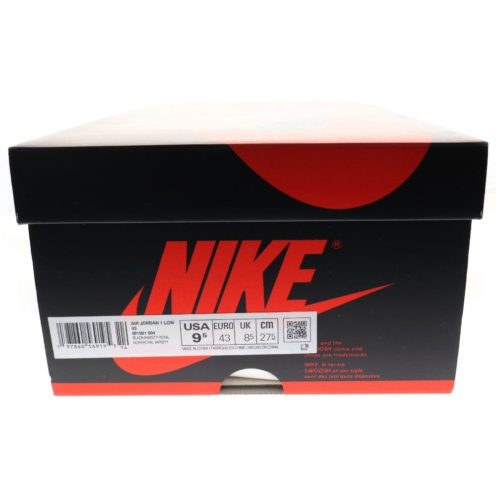 NIKE(ナイキ) AIR JORDAN 1 LOW 85 Royal エアジョーダン ロイヤル ローカットスニーカー ブラック/ブルー US9.5/27.5cm IB1981-004