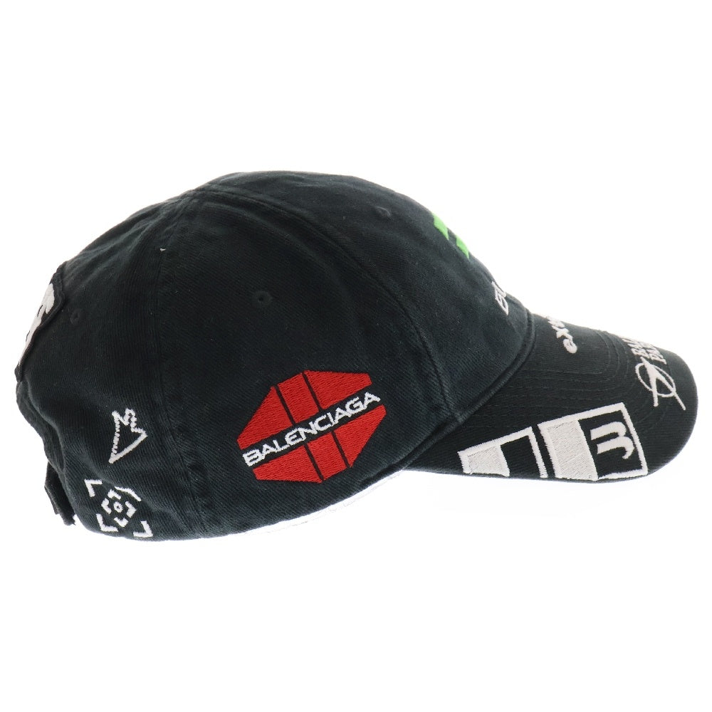 BALENCIAGA(バレンシアガ) 21AW Gamer Embroidered Hat ゲーマー キャップ 帽子 ブラック