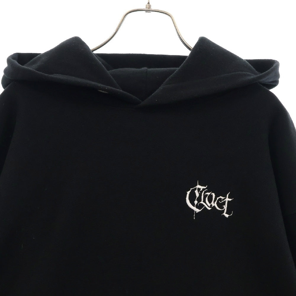 CLUCT(クラクト) タトゥーモチーフ バックプリント プルオーバースウェットパーカー ブラック