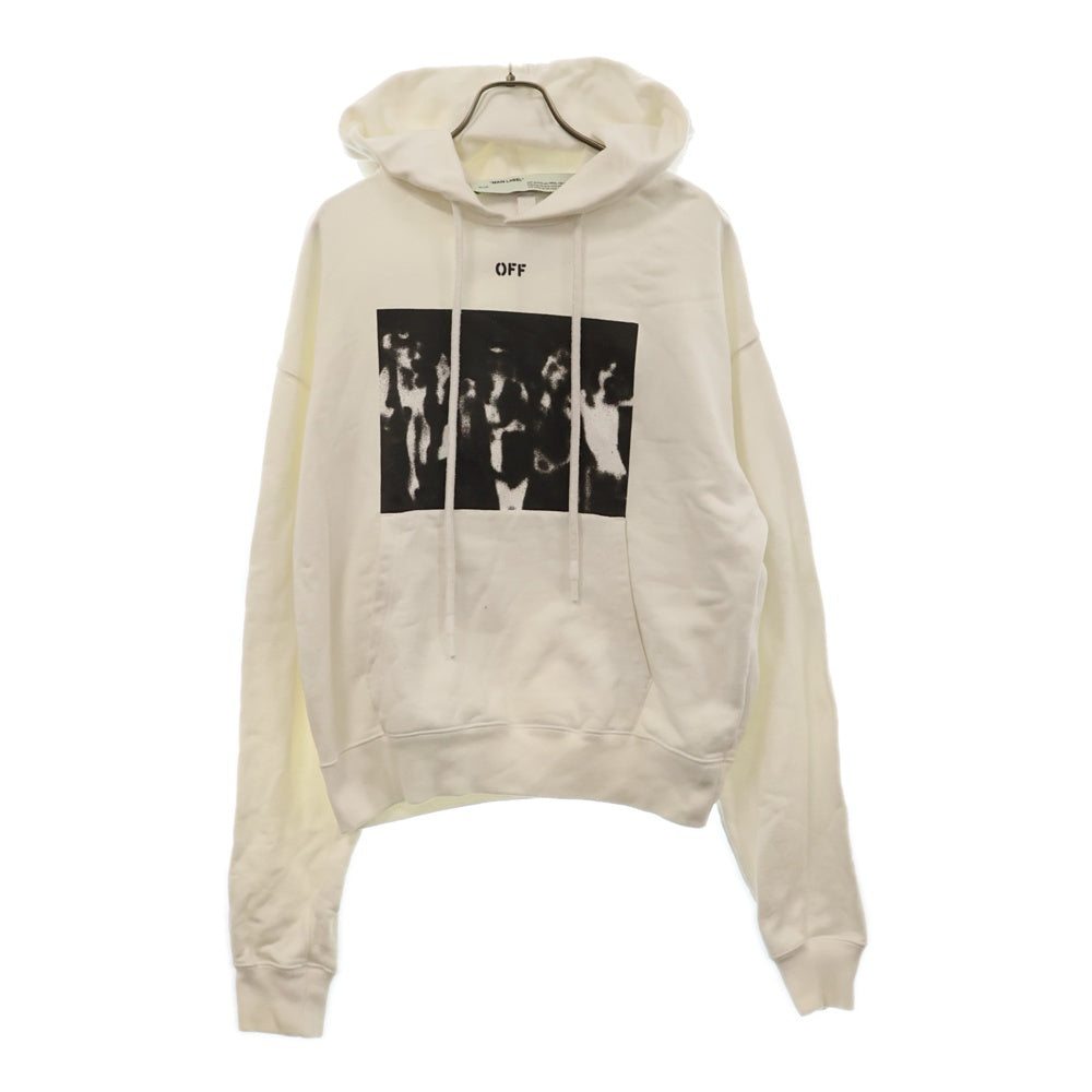 OFF-WHITE(オフホワイト) 20AW SPRAY PAINTING HOODIE OMBB037R20E30015 スプレーアロー スウェットプルオーバーパーカー ホワイト