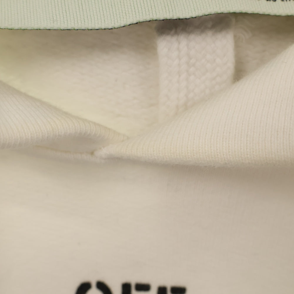 OFF-WHITE(オフホワイト) 20AW SPRAY PAINTING HOODIE OMBB037R20E30015 スプレーアロー スウェットプルオーバーパーカー ホワイト