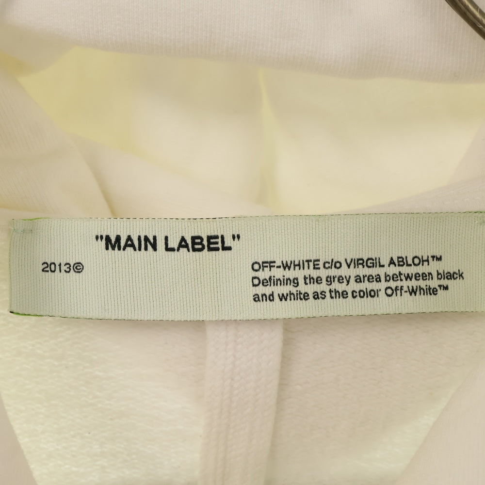 OFF-WHITE(オフホワイト) 20AW SPRAY PAINTING HOODIE OMBB037R20E30015 スプレーアロー スウェットプルオーバーパーカー ホワイト