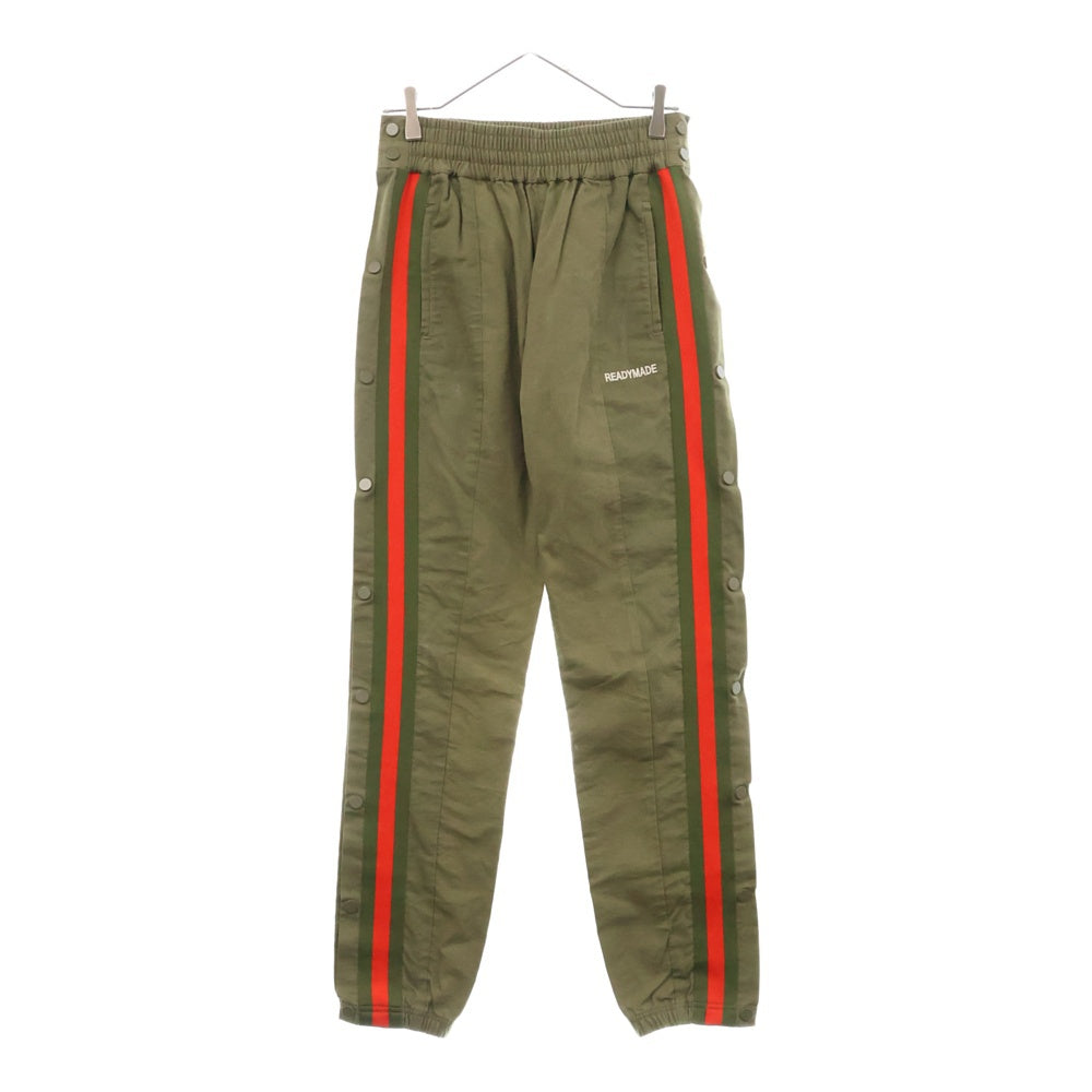 READY MADE(レディメイド) SIDE SNAP TRACK PANTS サイドスナップトラックパンツ カーキ