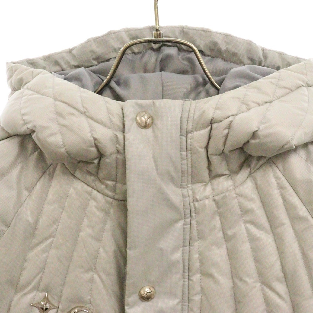 THUG CLUB(サグクラブ) CAVE GOOSE DOWN JACKET ロゴプレート ジップアップ ダウンジャケット ホワイト TC23PA0104
