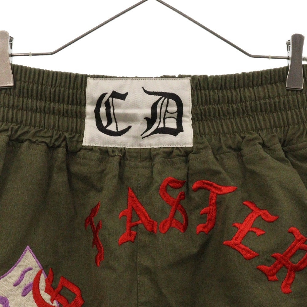 READY MADE(レディメイド) ×Cali Thornhill Dewitt Boxing Shorts カリ ソーンヒルデウィット ボクシングショーツ ショートパンツ ハーフパンツ カーキ